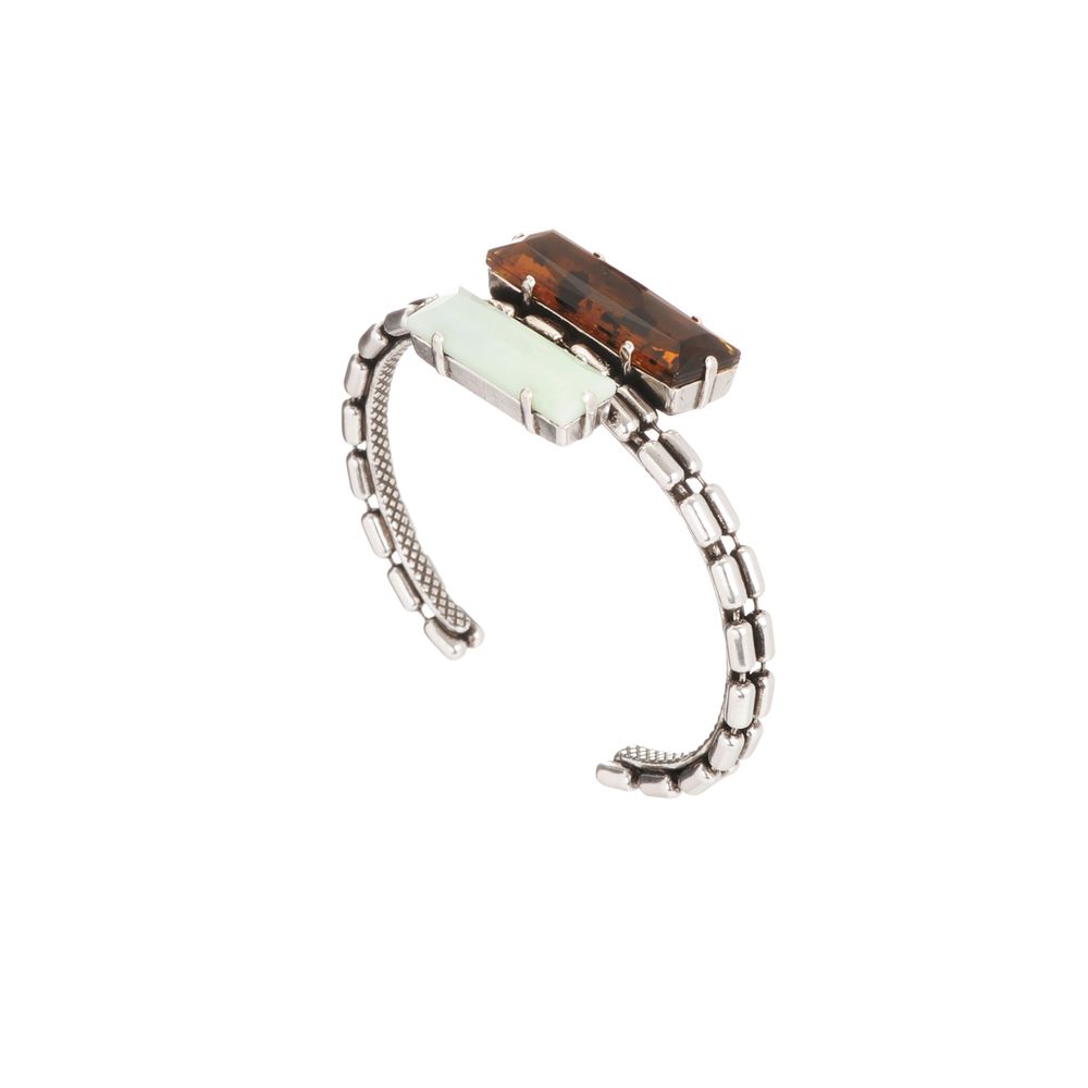 Jewelry - Nobilis 2 rectangle silver bangle - JULIE SION