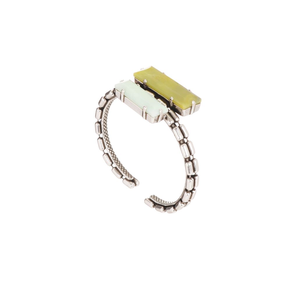 Jewelry - Nobilis 2 rectangle silver bangle - JULIE SION