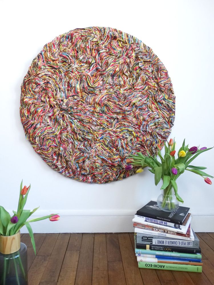 Unique pieces - Sculpture recycled paper FLOW - HELENE SIELLEZ