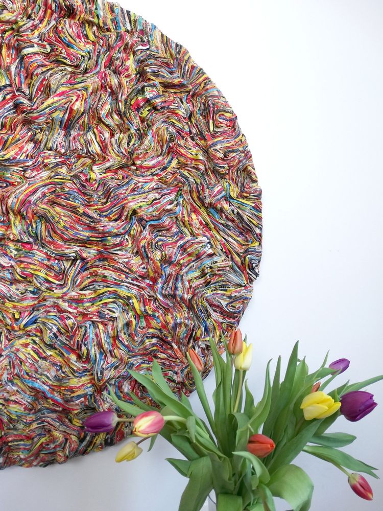 Unique pieces - Sculpture recycled paper FLOW - HELENE SIELLEZ