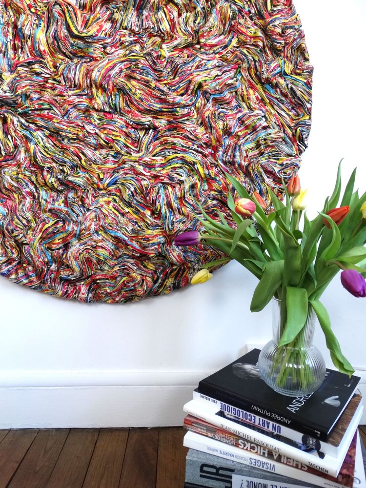 Unique pieces - Sculpture recycled paper FLOW - HELENE SIELLEZ
