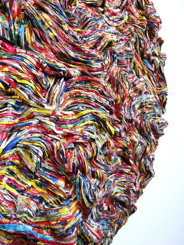 Unique pieces - Sculpture recycled paper FLOW - HELENE SIELLEZ