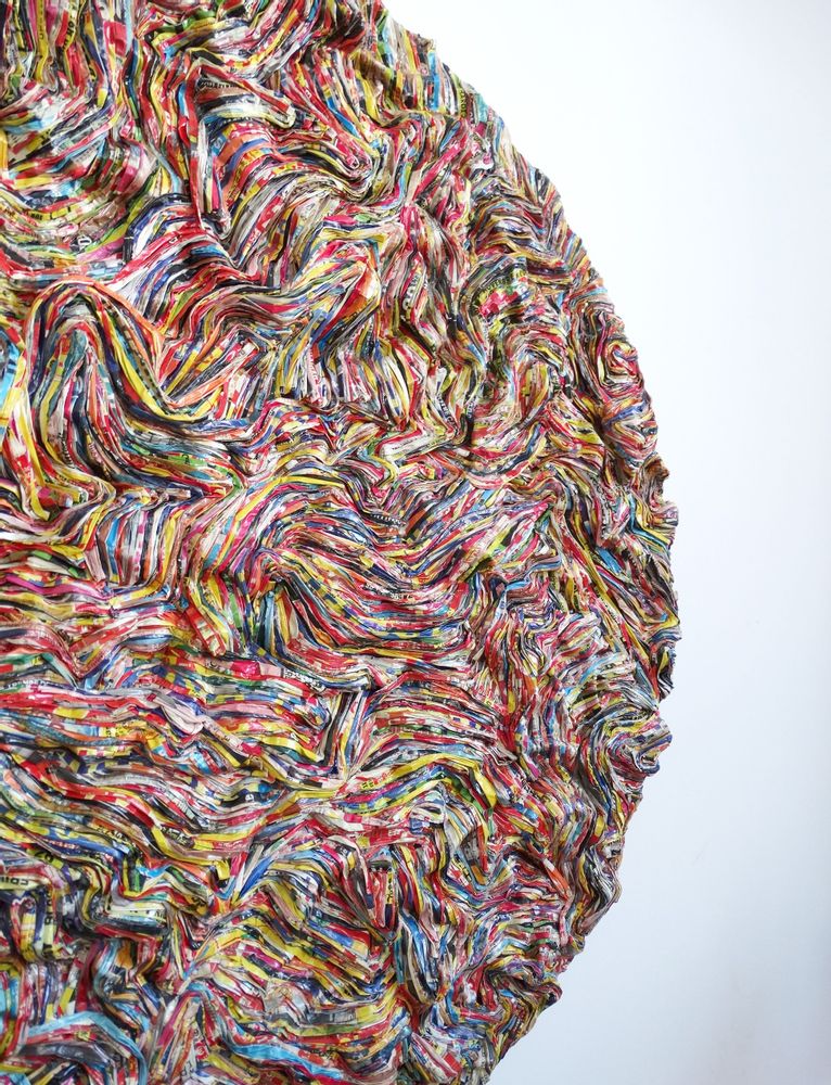 Unique pieces - Sculpture recycled paper FLOW - HELENE SIELLEZ