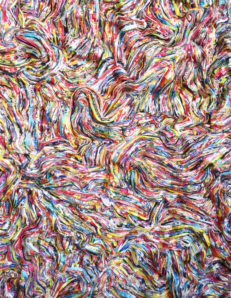 Unique pieces - Sculpture recycled paper FLOW - HELENE SIELLEZ