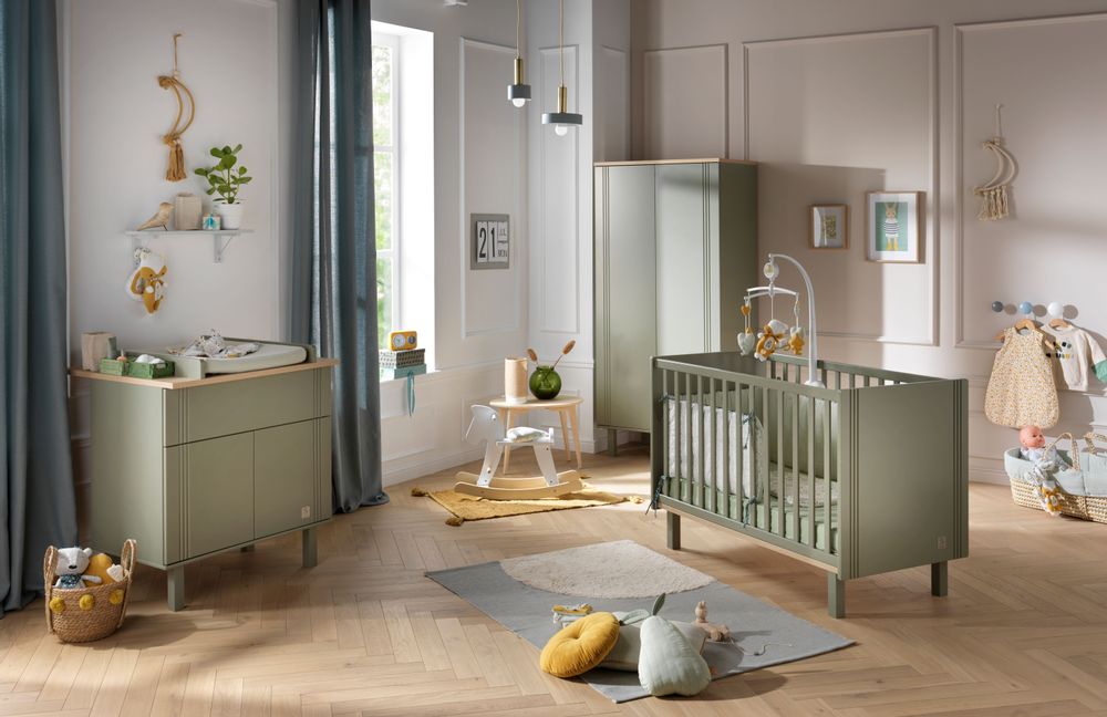 Chests of drawers - Eleonore Khaki 1-Drawer 2-Door Chest of Drawers - SAUTHON