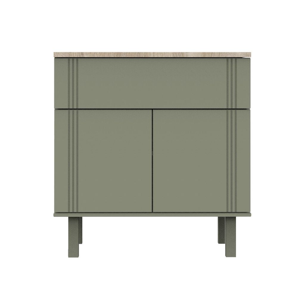 Chests of drawers - Eleonore Khaki 1-Drawer 2-Door Chest of Drawers - SAUTHON
