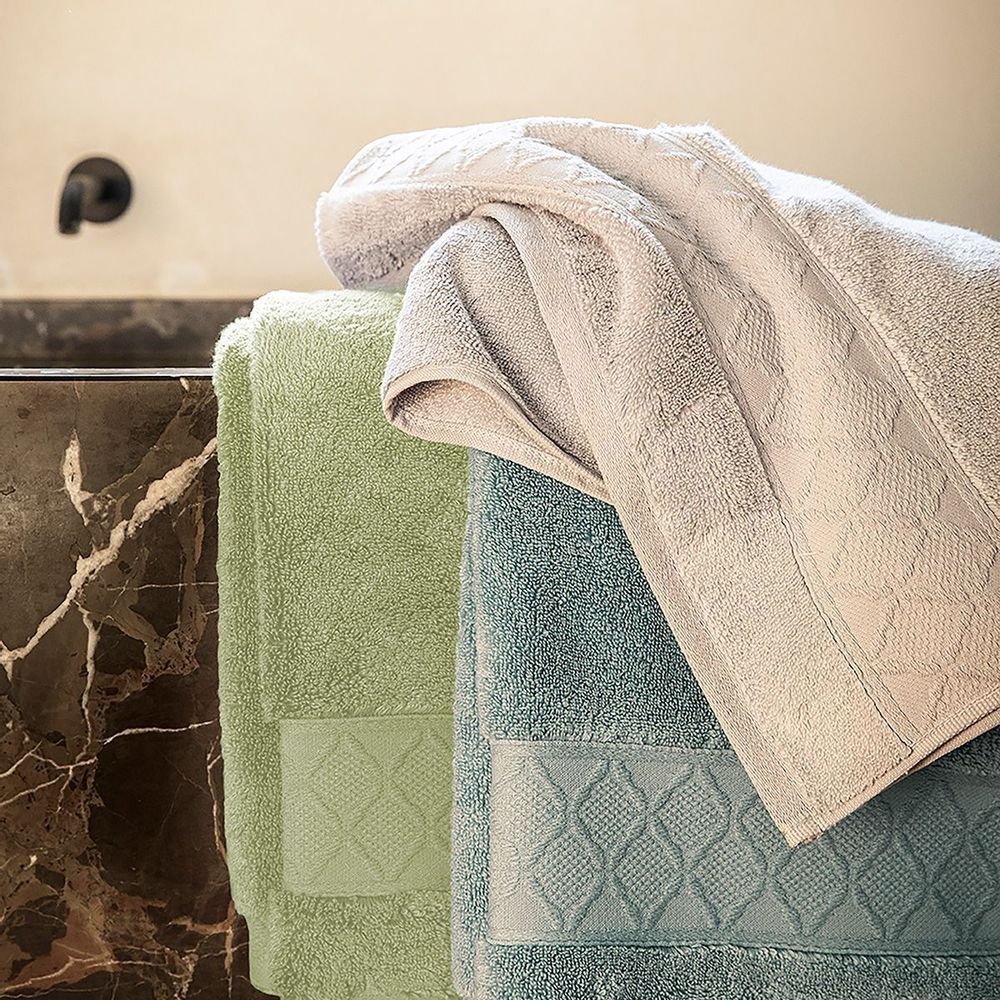 Serviettes de bain - Serviette de bain Caresse Coton - LE JACQUARD FRANCAIS