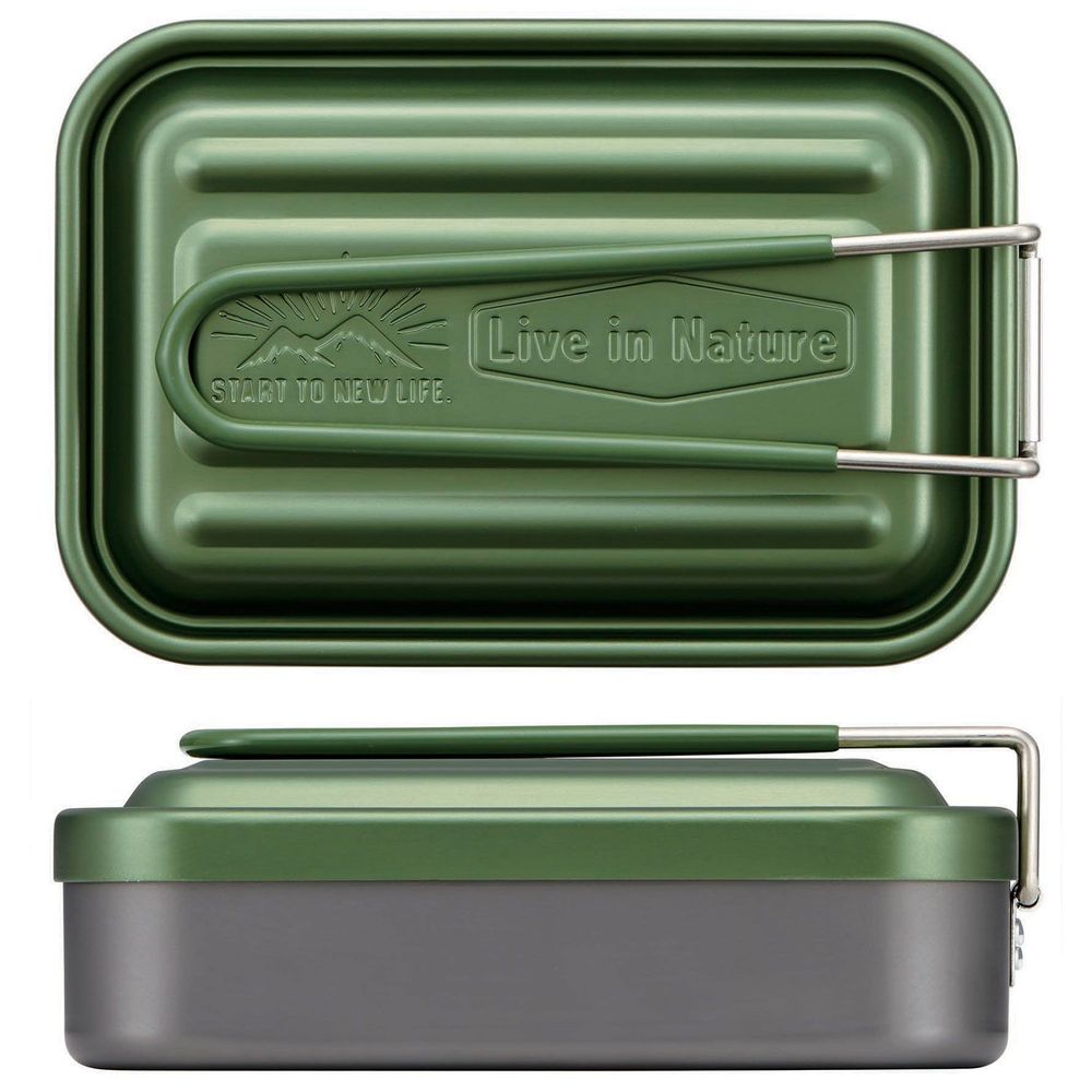Barbecues - 850 ml aluminum and rectangular color camping bowl - Mess Tin/SKATER collection - ABINGPLUS