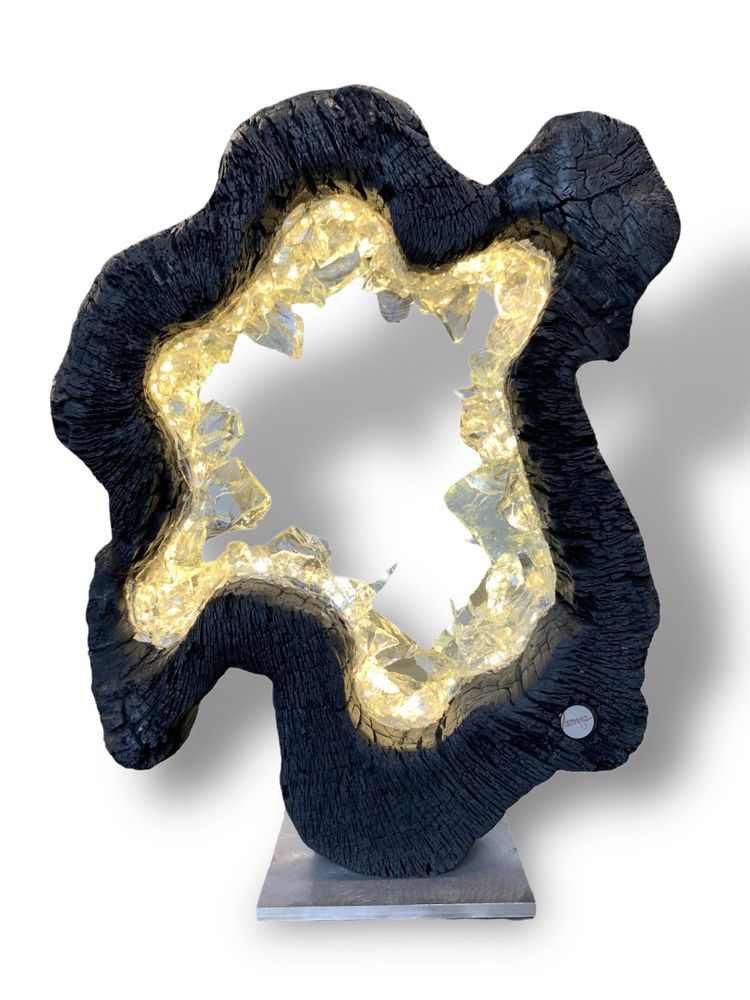 Decorative objects - Burnt wood ring, 40 cm - ARANGO