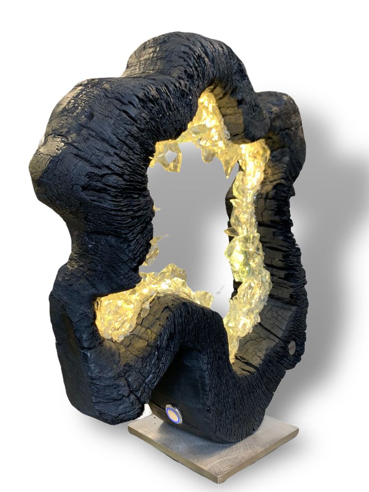 Decorative objects - Burnt wood ring, 40 cm - ARANGO