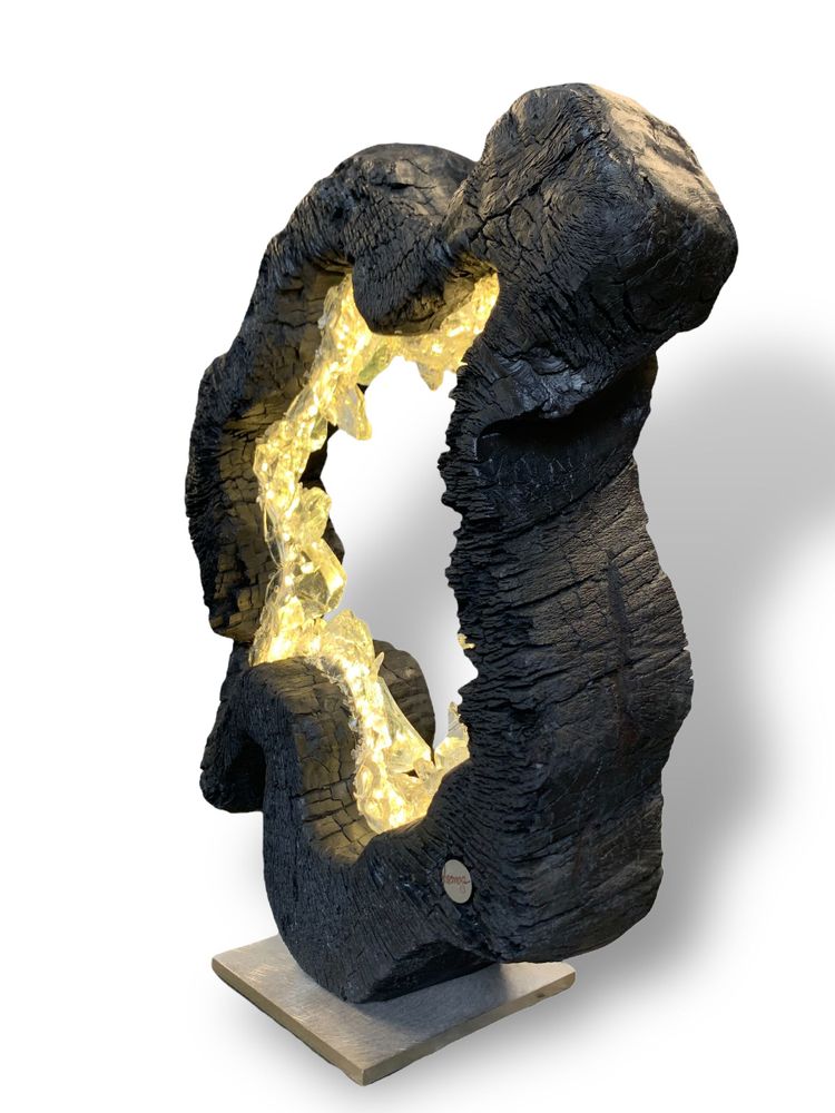 Decorative objects - Burnt wood ring, 40 cm - ARANGO