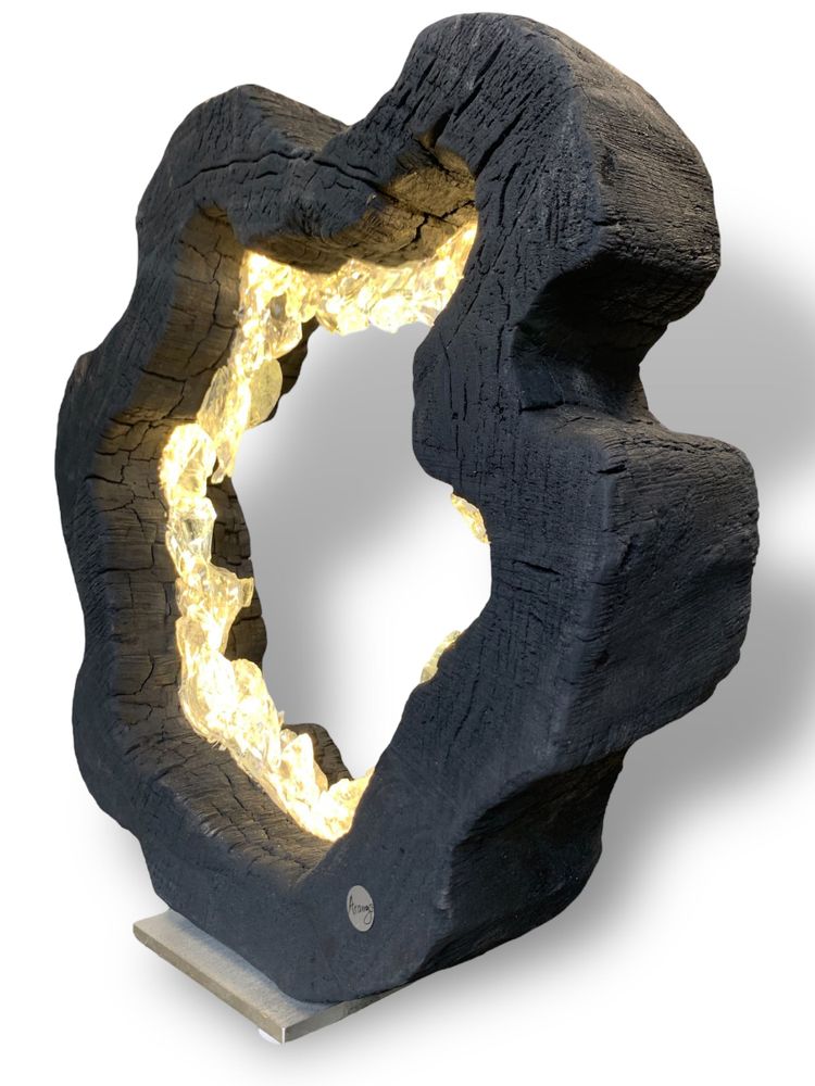 Decorative objects - Burnt wood ring, 40 cm - ARANGO