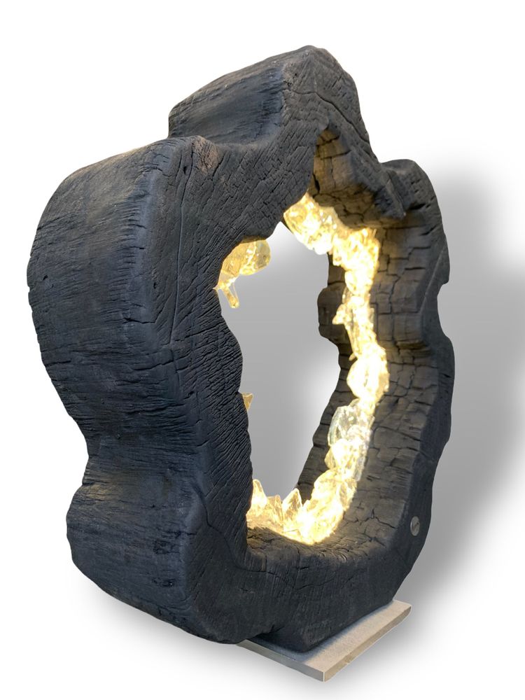 Decorative objects - Burnt wood ring, 40 cm - ARANGO