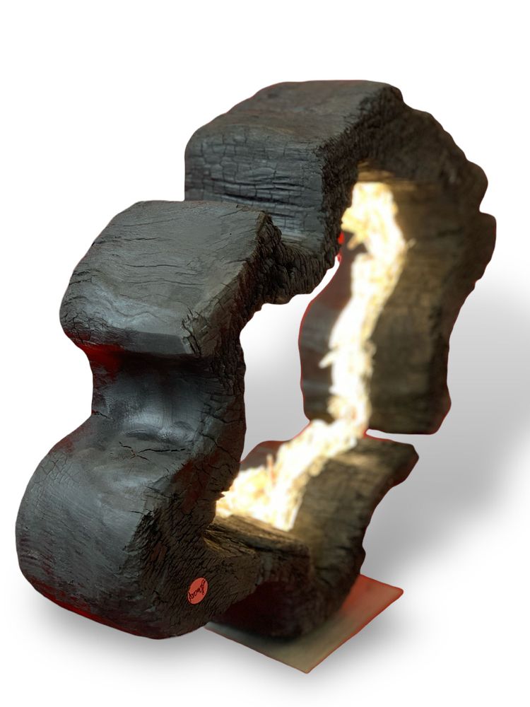 Decorative objects - Burnt wood ring, 40 cm - ARANGO