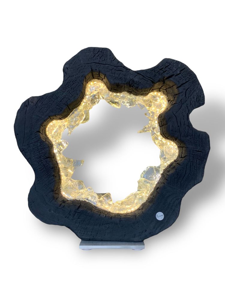 Decorative objects - Burnt wood ring, 40 cm - ARANGO