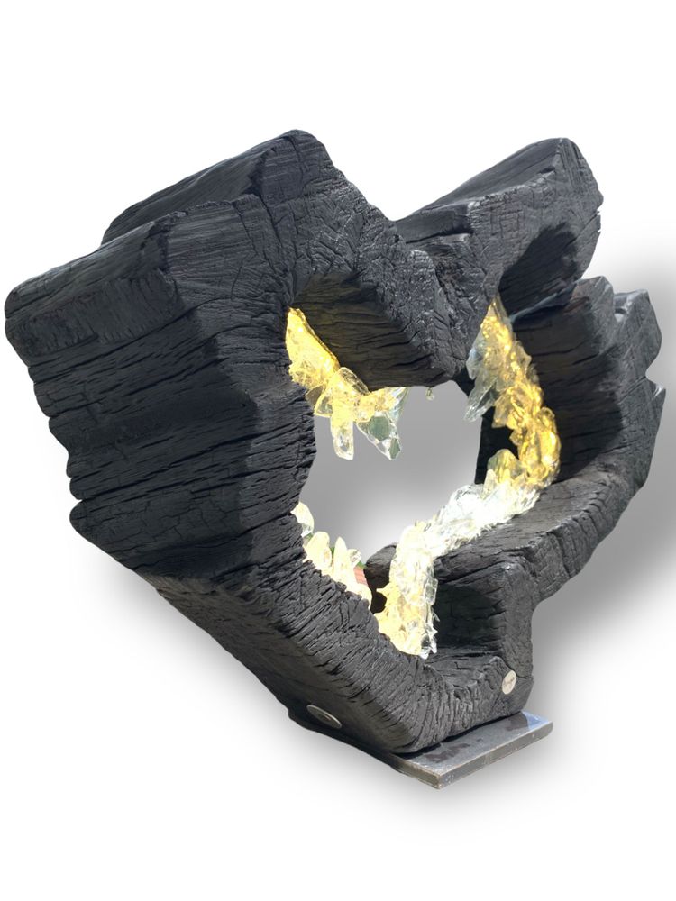 Decorative objects - Burnt wood ring, 40 cm - ARANGO