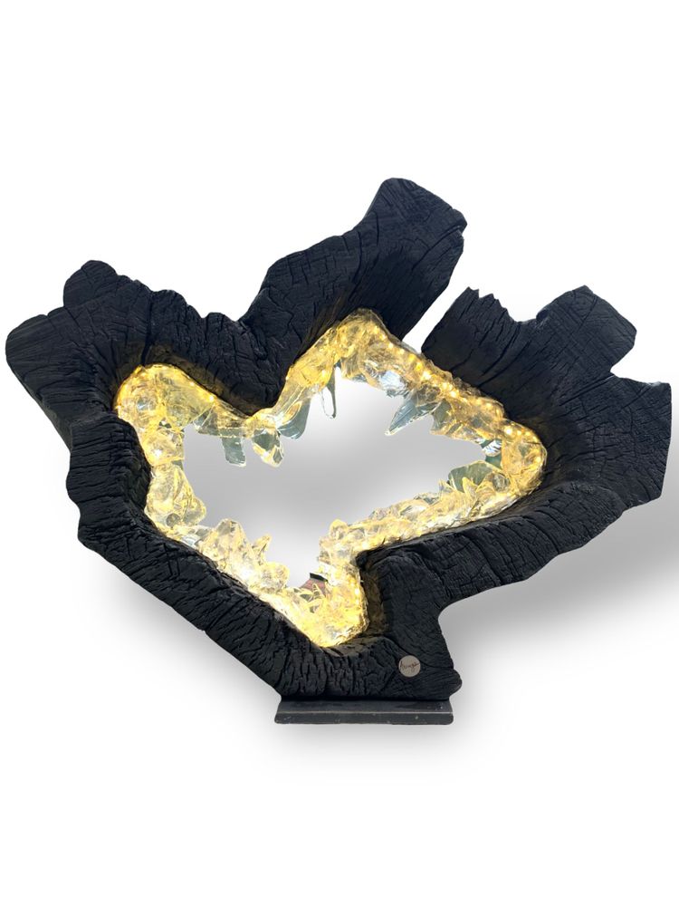 Decorative objects - Burnt wood ring, 40 cm - ARANGO