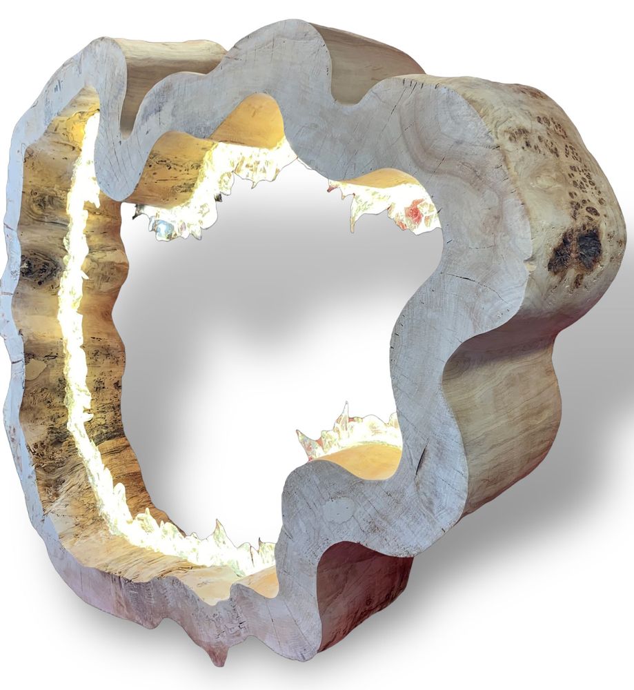 Lampes à poser - Lampe Anneau Naturel vagues 110cm - ARANGO