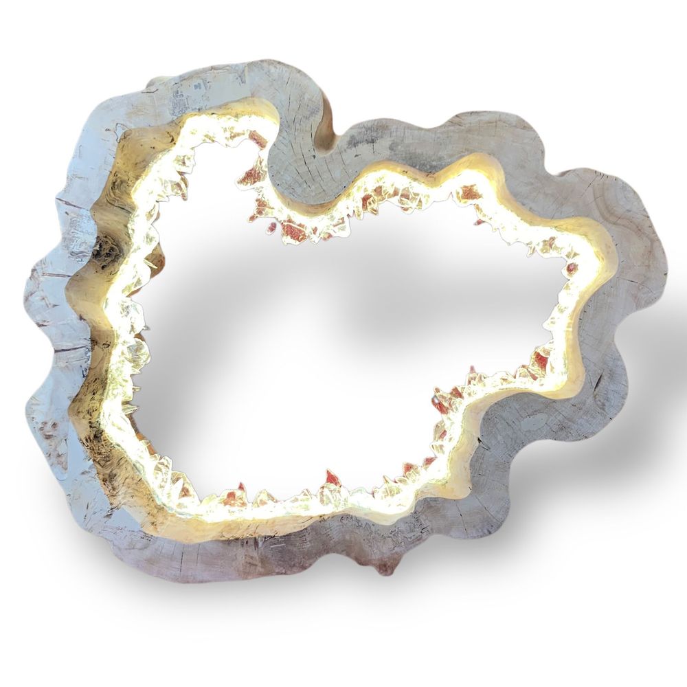 Lampes à poser - Lampe Anneau Naturel vagues 110cm - ARANGO