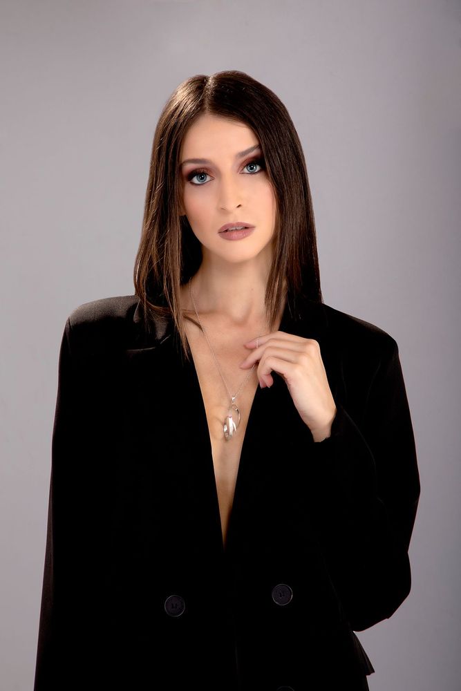 Orfèvrerie - Pendentif « ETERNITY ». Argent sterling et pierres précieuses - CHIARA DE FILIPPIS
