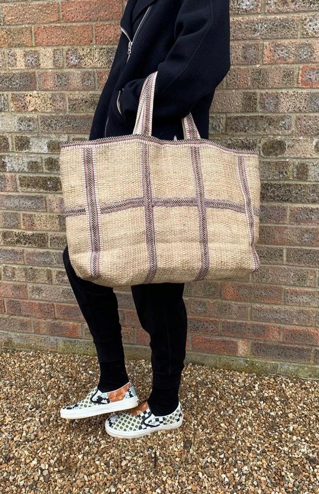 Bags and totes - Hand loomed natural jute bag - MAISON BENGAL