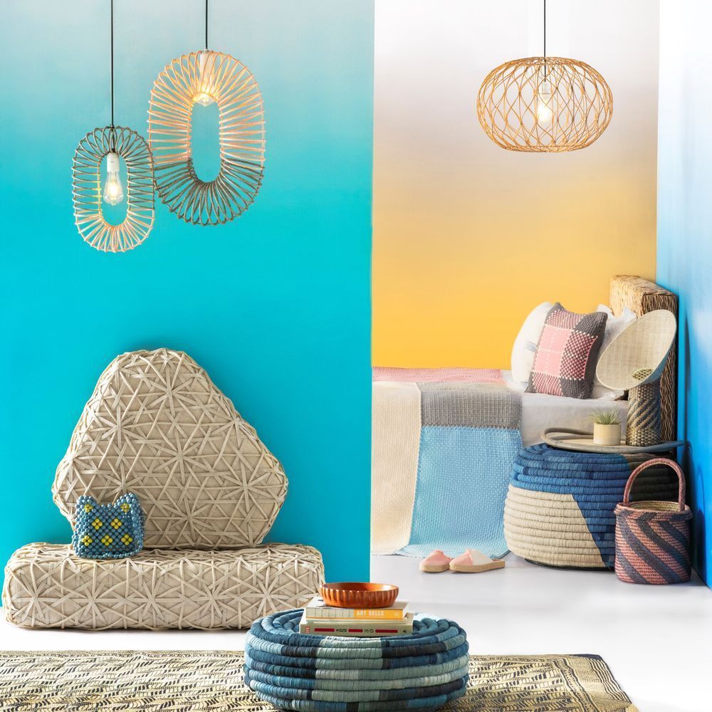 Fabric cushions - TADECO HOME T'nalak Ottoman Pouf - DESIGN PHILIPPINES HOME