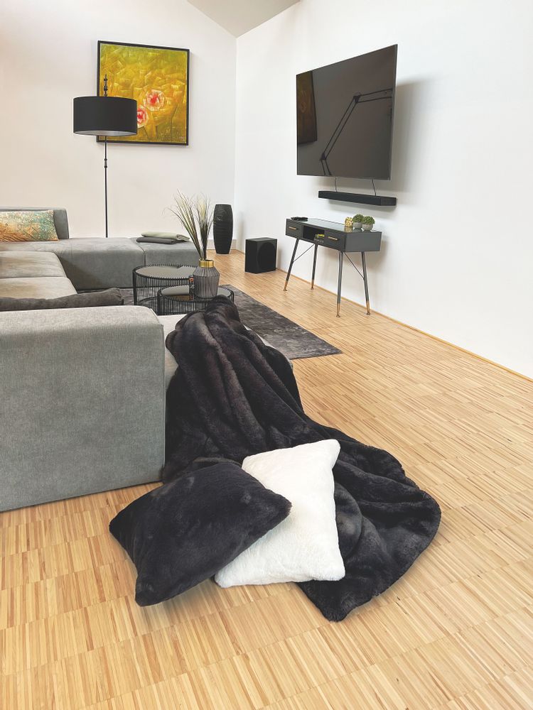 Garden textiles - Fox - Faux fur Plaid - DECKENKUNST MANUFAKTUR GERMANY