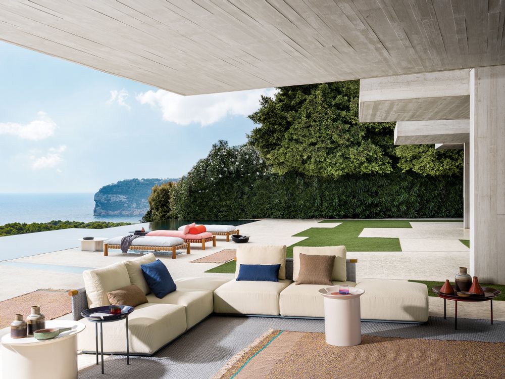 Lawn sofas   - Hashi, modular sofa - GERVASONI