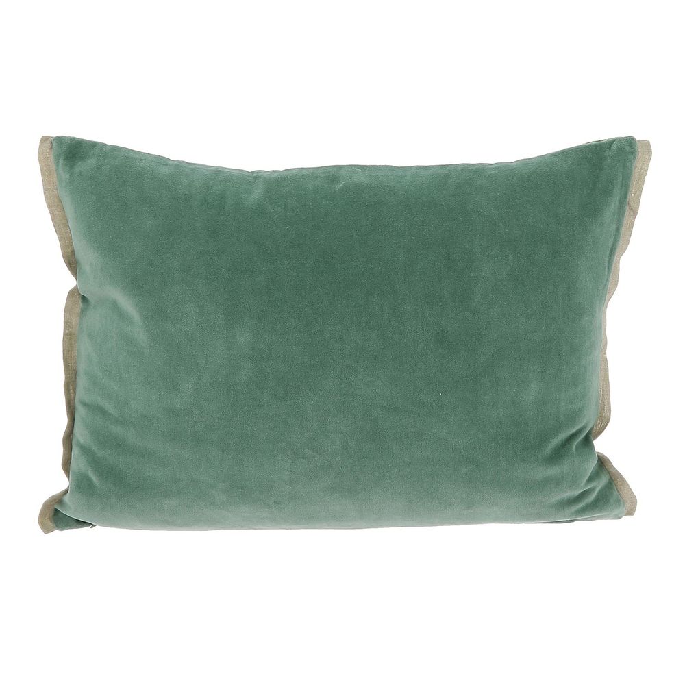 Coussins textile - BADALPUR housse de coussin 40x55 cm en lin imprimé d'un visuel Ananbô - EN FIL D'INDIENNE...
