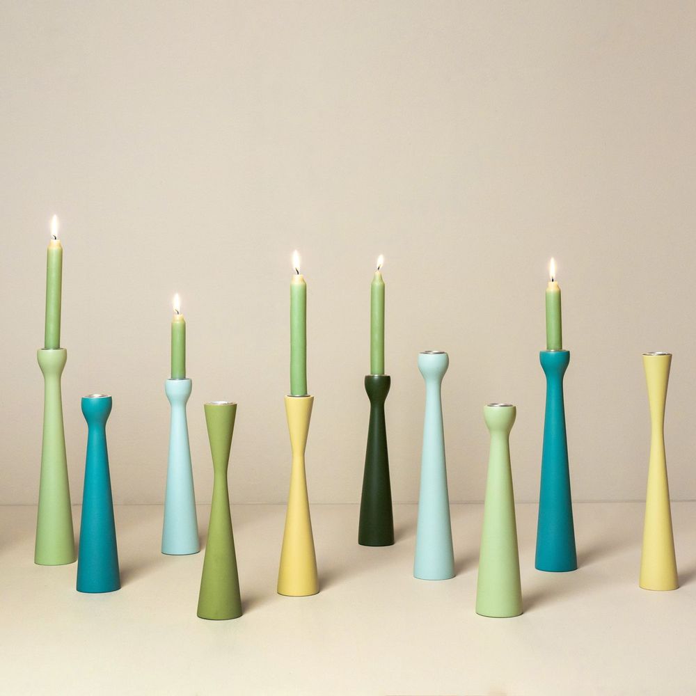 Candlesticks and candle holders - Kinta’s colored wood & arch candleholders - KINTA
