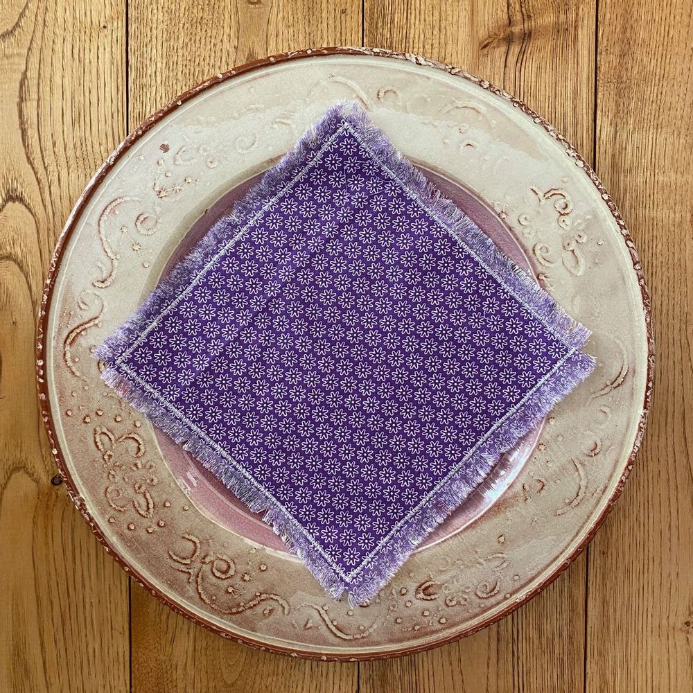 Table linen - Small reusable colored napkins made in France in cotton offered in sets - NILE