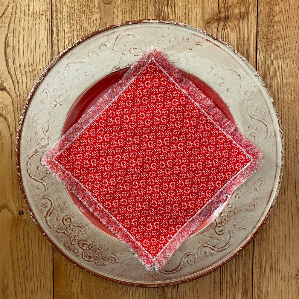Table linen - Small reusable colored napkins made in France in cotton offered in sets - NILE