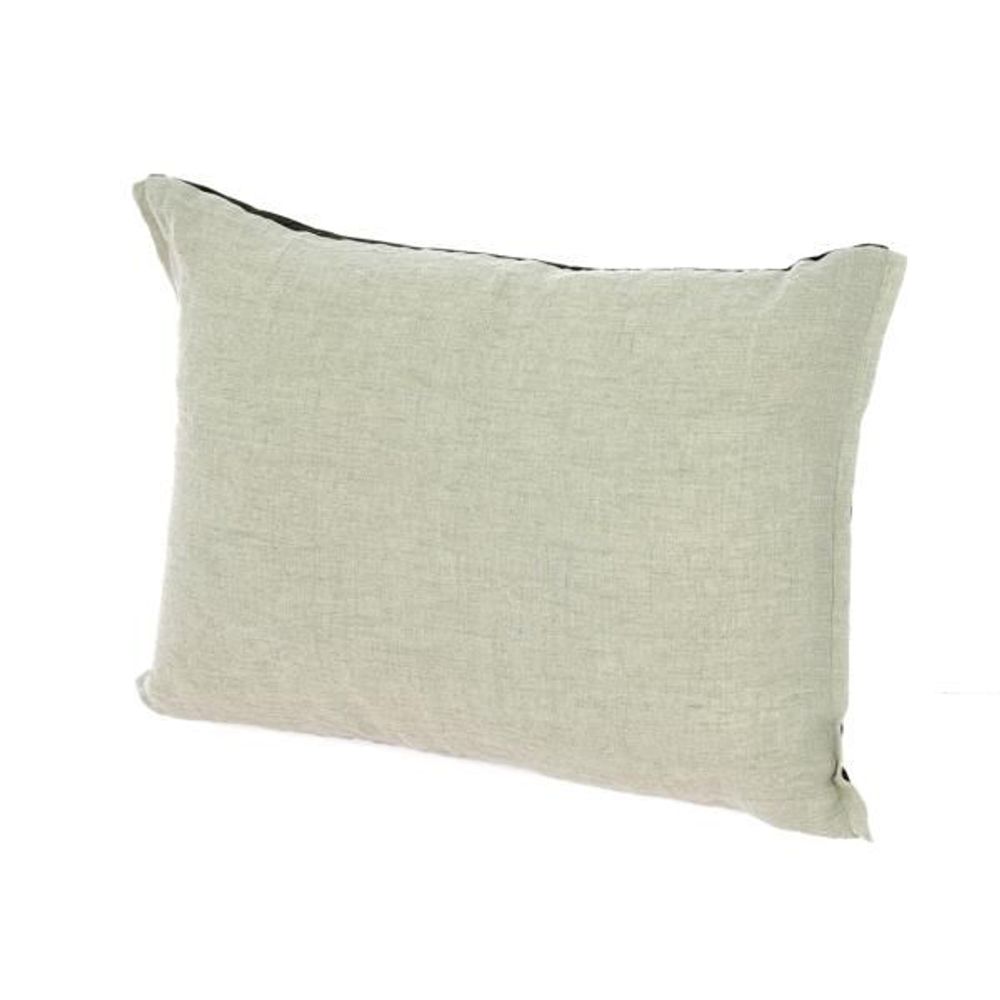 Coussins textile - FORTUNA 2 housses de Coussins en velours de soie et lin 35x50 cm - EN FIL D'INDIENNE...