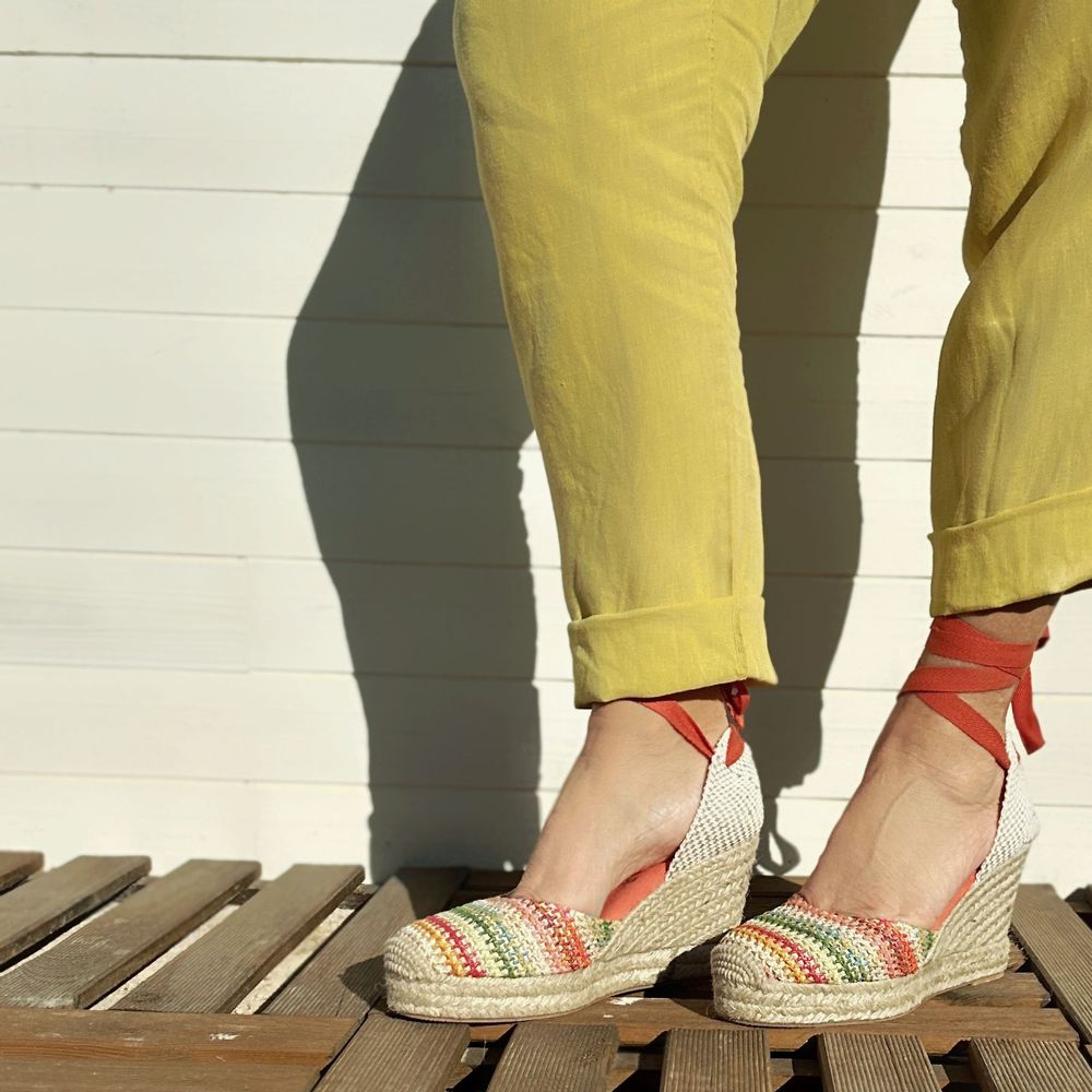Shoes - The Essence of Summer with our Multicolor Ribbon Espadrilles - ATELIER COSTÀ