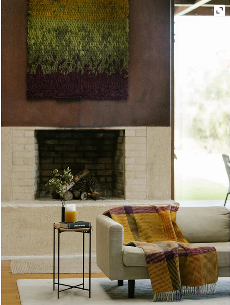 Design objects - Multicolor Waffle Wool Blanket - BUREL FACTORY