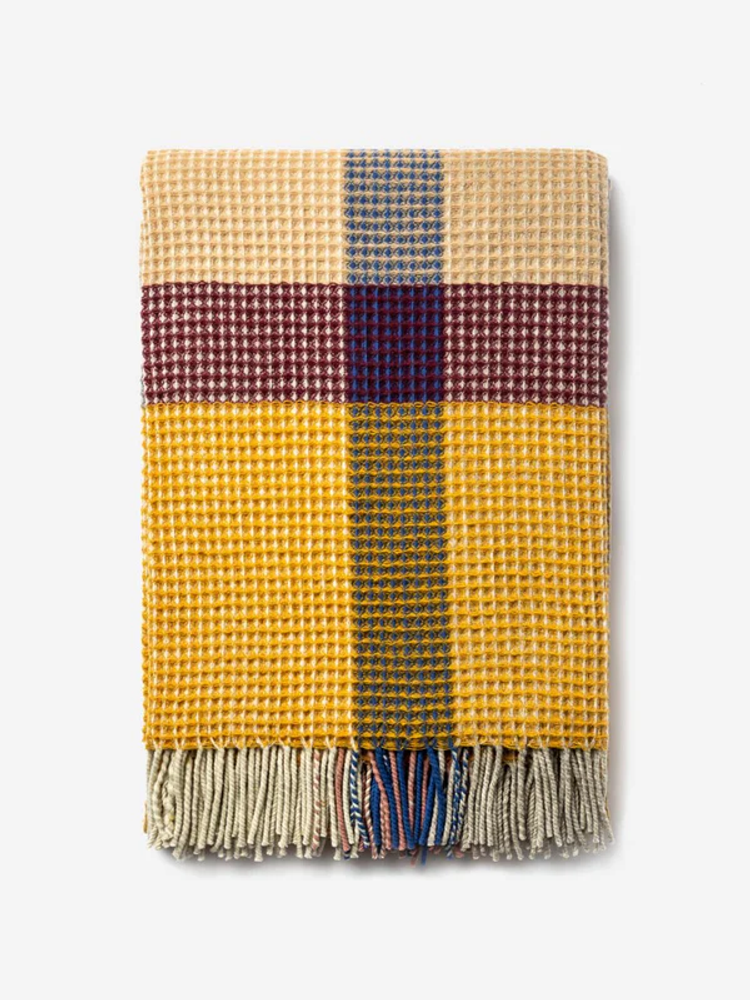 Design objects - Multicolor Waffle Wool Blanket - BUREL FACTORY