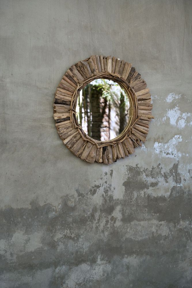 Mirrors - The Driftwood Crown Mirror - Natural - M - BAZAR BIZAR LIVING