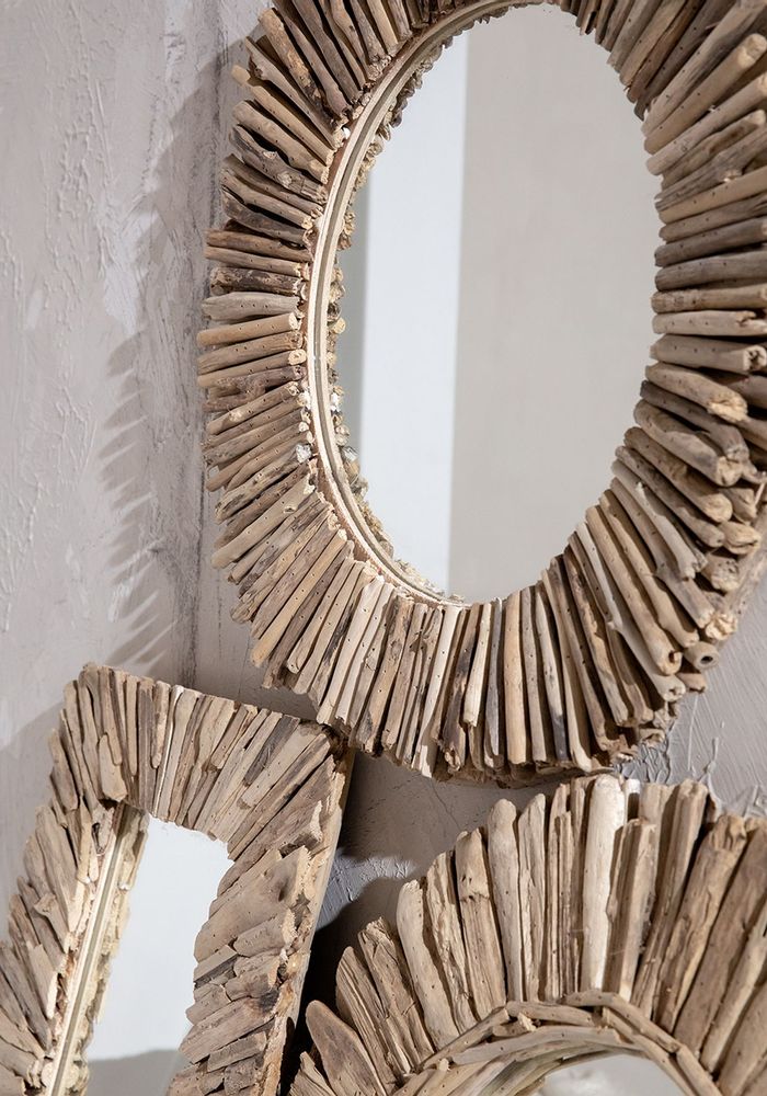 Mirrors - The Driftwood Crown Mirror - Natural - M - BAZAR BIZAR LIVING