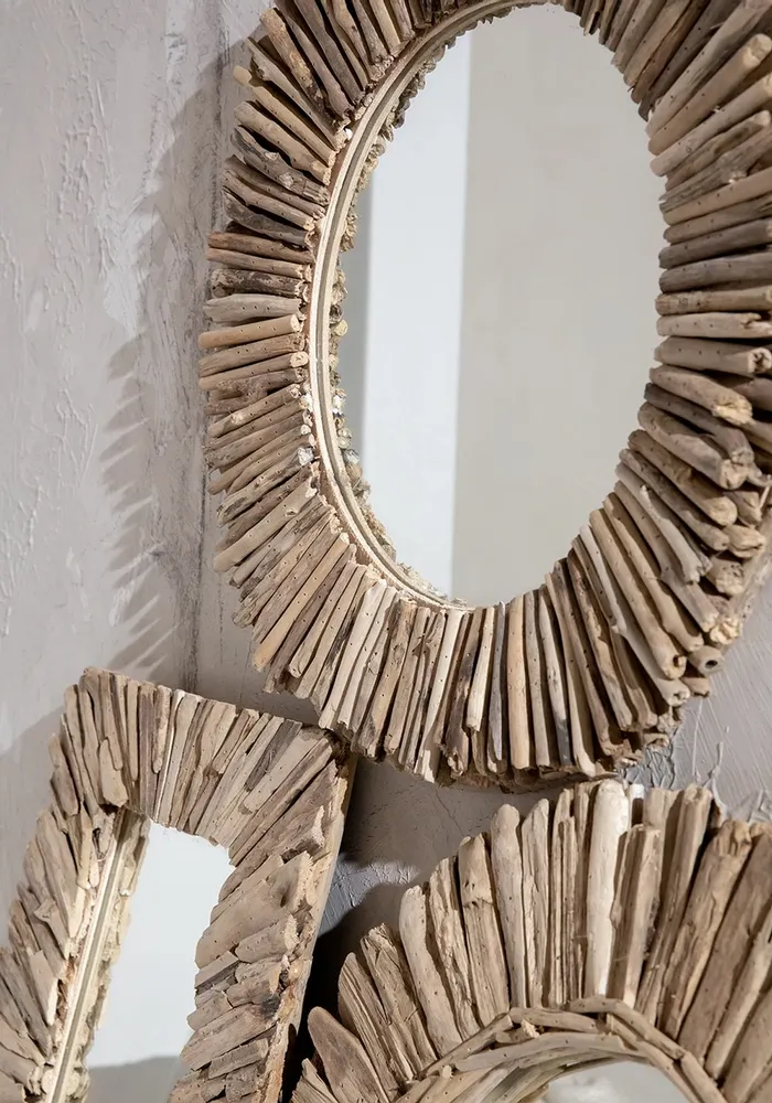 Mirrors - The Driftwood Framed Mirror - Natural - M - BAZAR BIZAR LIVING