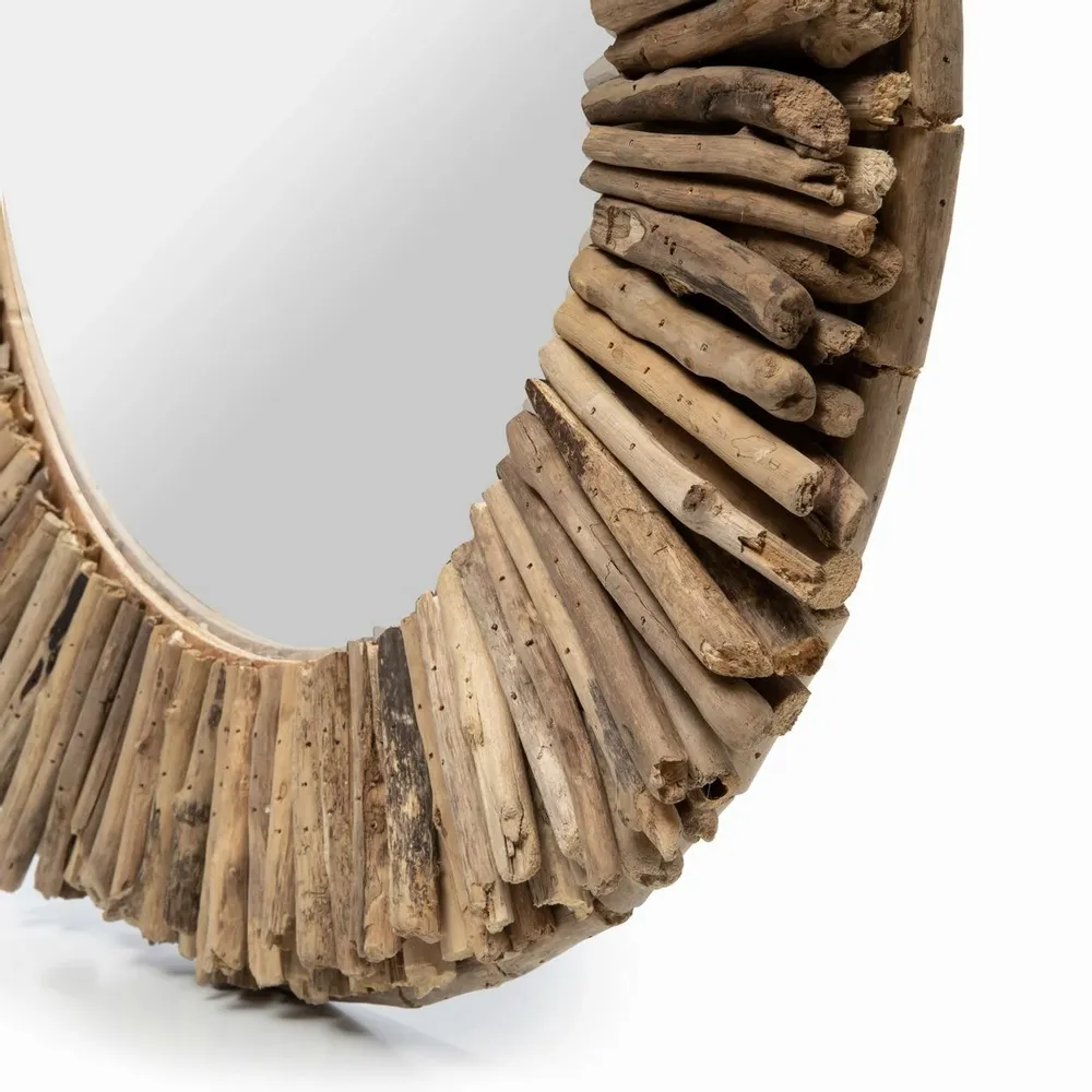 Mirrors - The Driftwood Halo Mirror - Natural - M - BAZAR BIZAR LIVING