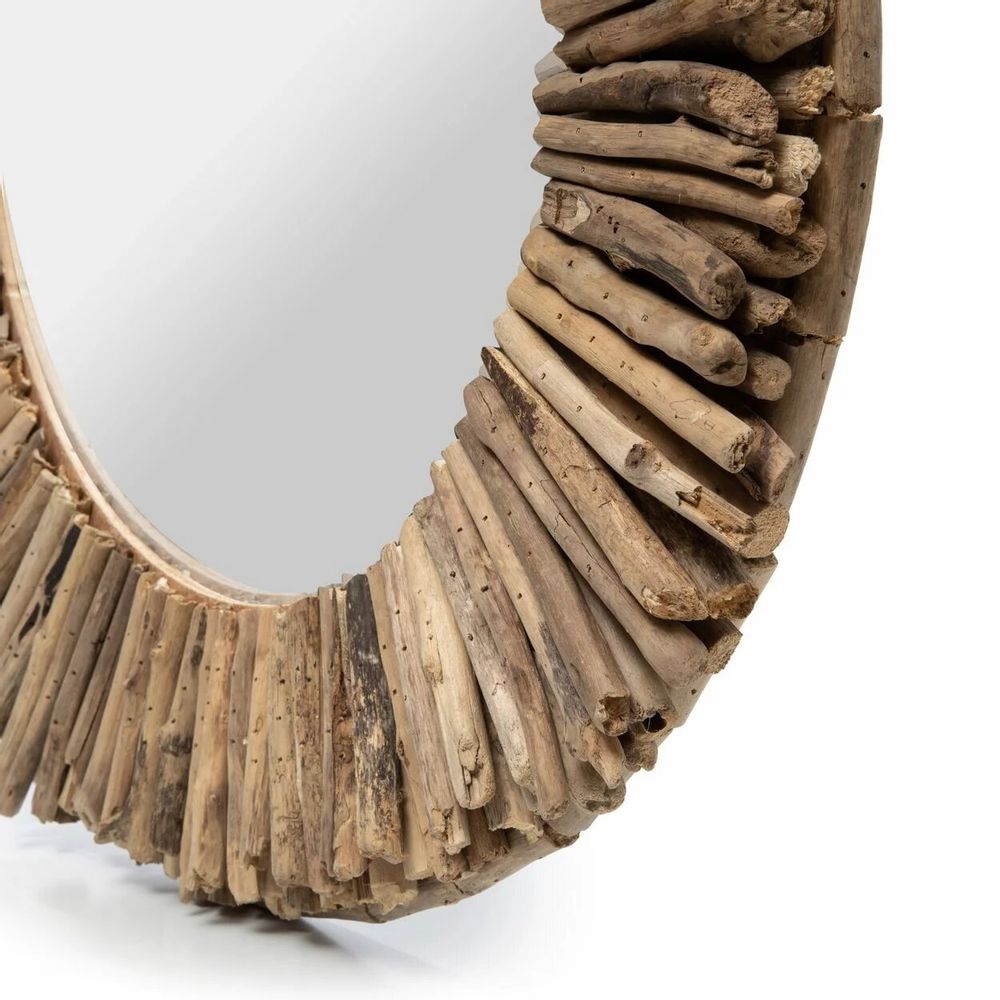 Mirrors - The Driftwood Halo Mirror - Natural - M - BAZAR BIZAR LIVING