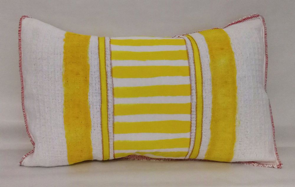 Coussins textile - Coussin solaire peint à la main Jaune - BACIO DEL MARINAIO