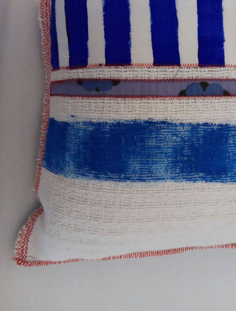 Coussins textile - Coussin solaire peint à la main bleu - BACIO DEL MARINAIO