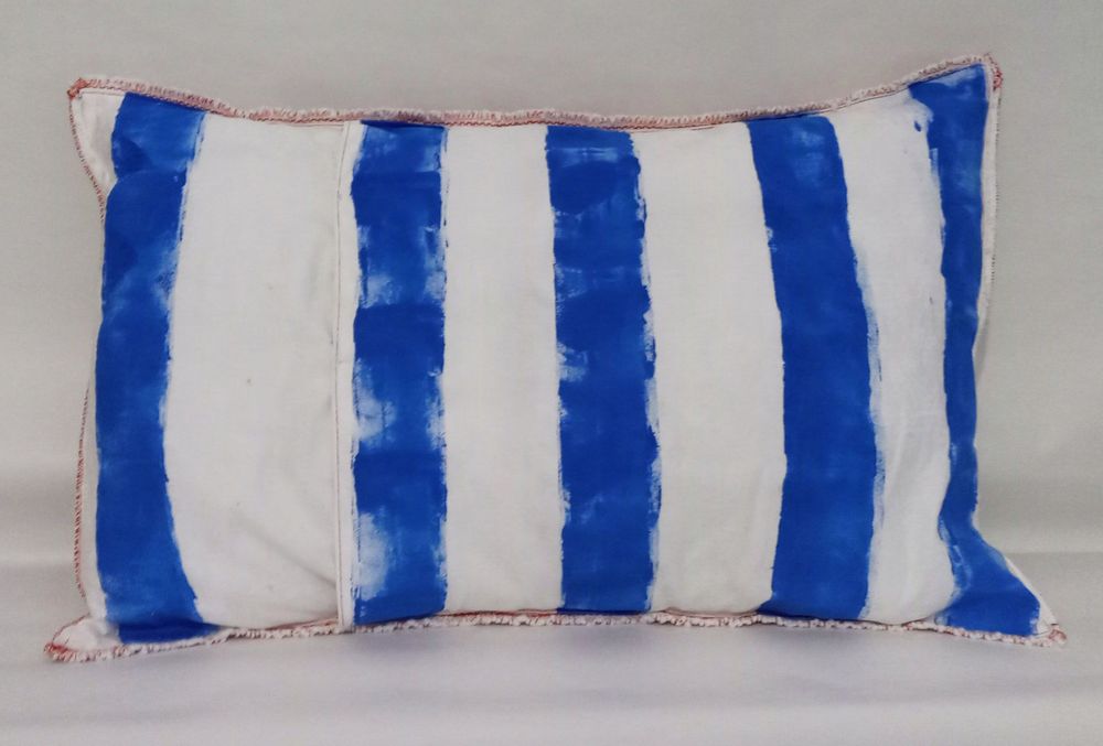 Coussins textile - Coussin solaire peint à la main bleu - BACIO DEL MARINAIO