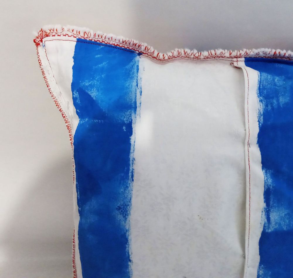 Coussins textile - Coussin solaire peint à la main bleu - BACIO DEL MARINAIO