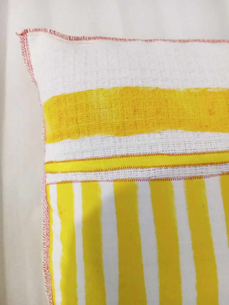 Coussins textile - Coussin solaire peint à la main Jaune - BACIO DEL MARINAIO