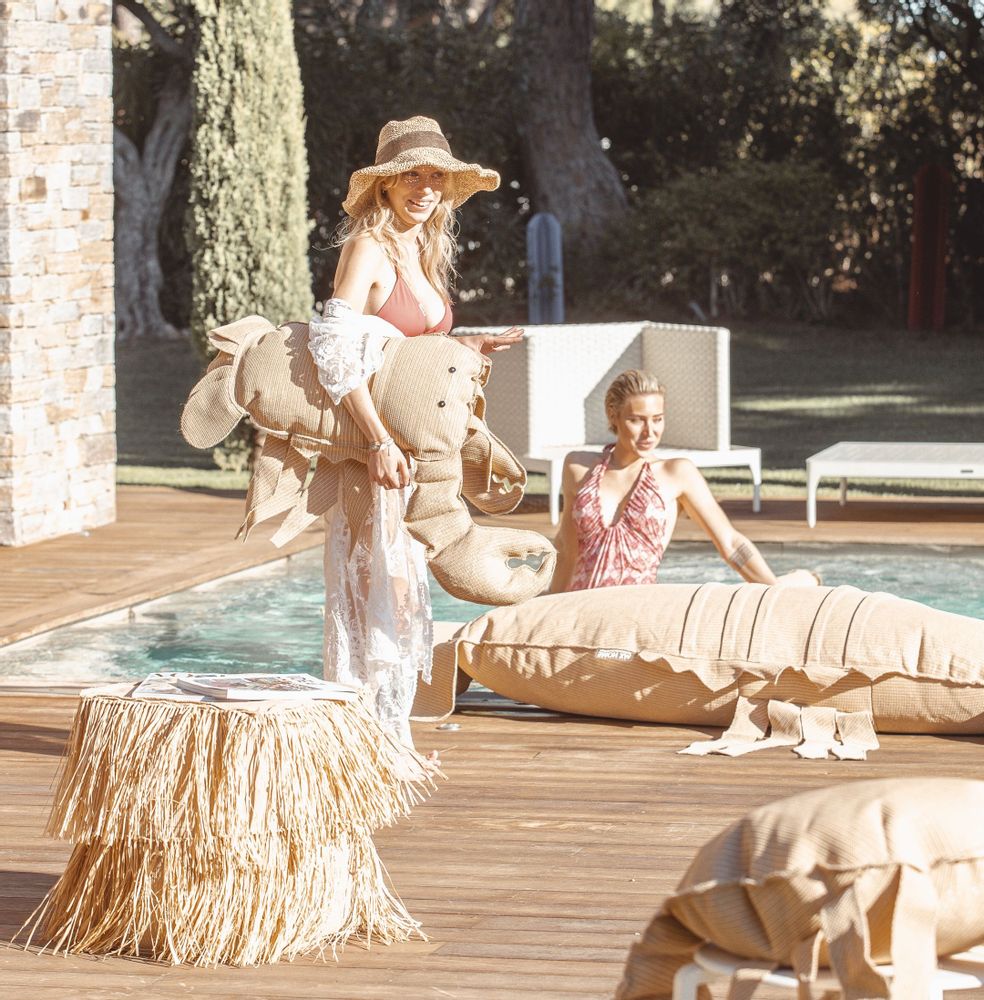 Cushions - Lobster outdoor cushion\" Raffia effect\ " - MX HOME