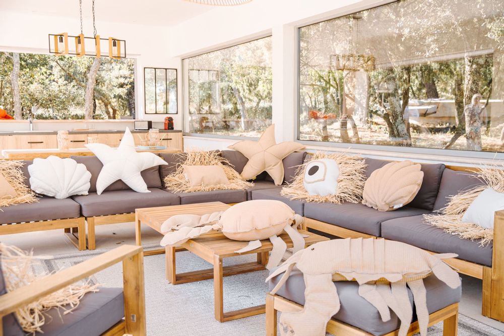Cushions - Lobster outdoor cushion\" Raffia effect\ " - MX HOME
