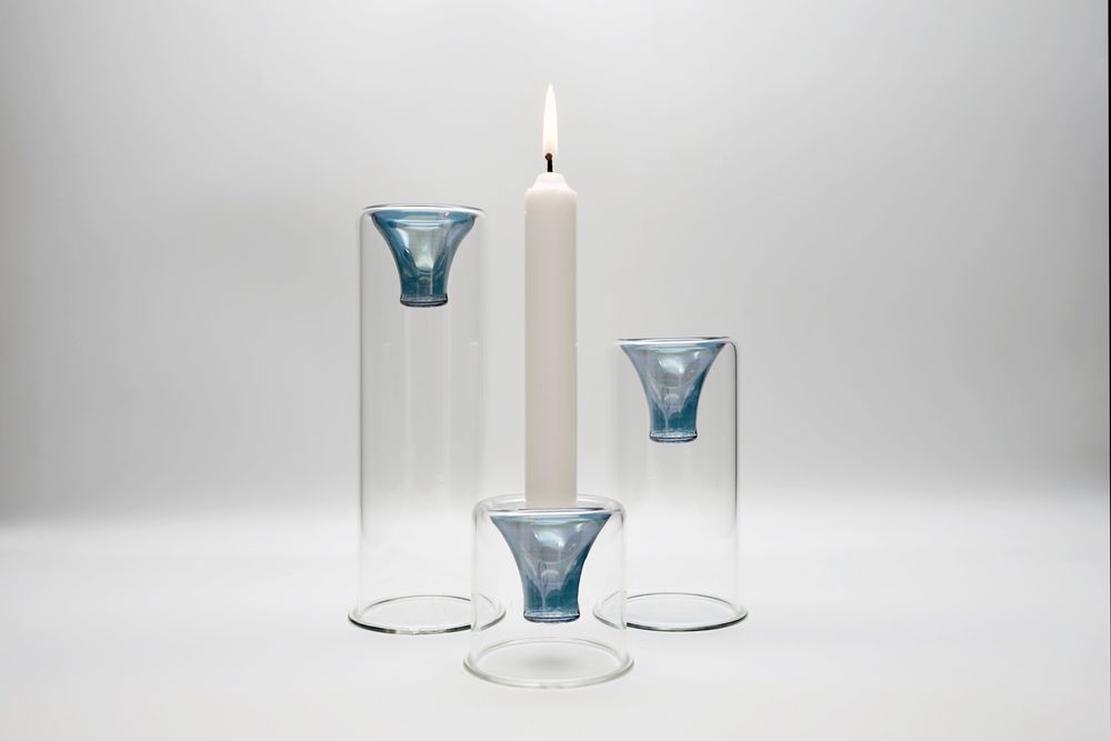 Candlesticks and candle holders - Tharros Blue Set - KANZ