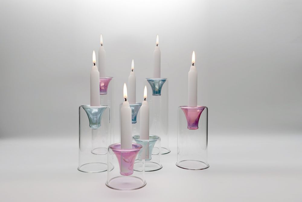 Candlesticks and candle holders - Tharros Green Set - KANZ